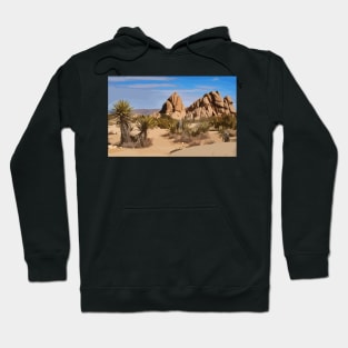 Joshua Tree National Park Digital Painting Hoodie